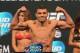 Dec 27, 2013; Las Vegas, NV, USA; Fabricio Camoes weighs-in for his UFC Lightweight Bout on December 28 at the MGM Grand Garden Arena. Mandatory Credit: Jayne Kamin-Oncea-USA TODAY Sports