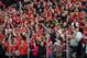 CHICAGO, IL - MAY 18: Fans cheer after the Chicago Blackhawks defeated the Los Angeles Kings 3-1 in Game One of the Western Conference Final during the 2014 NHL Stanley Cup Playoffs at the United Center on May 18, 2014 in Chicago, Illinois. (Photo by Bill