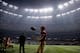 NEW ORLEANS, LA - FEBRUARY 03: David Akers #2 of the San Francisco 49ers waits during a power outage that occurred in the third quarter that caused a 34-minute delay during Super Bowl XLVII against the Baltimore Ravens at the Mercedes-Benz Superdome on F