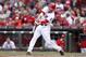 CINCINNATI, OH - APRIL 30: Joey Votto #19 of the Cincinnati Reds doubles off the left field wall in the first inning of the game against the Chicago Cubs at Great American Ball Park on April 30, 2014 in Cincinnati, Ohio. (Photo by Joe Robbins/Getty Images