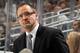 PITTSBURGH, PA - MARCH 25: Head Coach Dan Bylsma of the Pittsburgh Penguins looks on from the bench during the game against the Phoenix Coyotes on March 25, 2014 at Consol Energy Center in Pittsburgh, Pennsylvania. (Photo by Gregory Shamus/NHLI via Gett