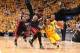 INDIANAPOLIS, IND - MAY 20: C.J. Watson #32 of the Indiana Pacers drives to the basket against the Miami Heat in Game Two of the Eastern Conference Finals during the 2014 NBA Playoffs at Bankers Life Fieldhouse on May 20, 2014 in Indianapolis, Indiana. N