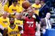 INDIANAPOLIS, IN - MAY 18: Ray Allen #34 of the Miami Heat takes a shot against the Indiana Pacers during Game One of the Eastern Conference Finals of the 2014 NBA Playoffs at Bankers Life Fieldhouse on May 18, 2014 in Indianapolis, Indiana. NOTE TO USER: