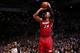 BROOKLYN, NY - MAY 12: Ray Allen #34 of the Miami Heat shoots against the Brooklyn Nets in Game Four of the Eastern Conference Semifinals during the 2014 NBA Playoffs on May 12, 2014 at Barclays Center in Brooklyn. NOTE TO USER: User expressly acknowledge
