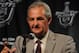 ANAHEIM, CA - MAY 16: Head Coach, Darryl Sutter of the Los Angeles Kings speaks to the media after the Los Angeles Kings 6-2 victory over the Anaheim Ducks in Game Seven of the Second Round of the 2014 Stanley Cup Playoffs at Honda Center on May 16, 2014