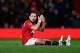 MANCHESTER, ENGLAND - JANUARY 22: A dejected Javier Hernandez of manchhester United reacts after a missed chance on goal during the Capital One Cup semi final, second leg match between Manchester United and Sunderland at Old Trafford on January 22, 2014