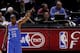 SAN ANTONIO, TX - MAY 21: Kevin Durant #35 of the Oklahoma City Thunder points before taking on the San Antonio Spurs in Game Two of the Western Conference Finals during the 2014 NBA Playoffs at AT&T Center on May 21, 2014 in San Antonio, Texas. NOTE TO