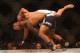 Jun 15, 2013; Winnipeg, MB, Canada; Rashad Evans (right) grapples with Dan Henderson during their light heavyweight bout at UFC 161 at MTS Centre. Mandatory Credit: Tom Szczerbowski-USA TODAY Sports