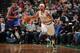 BOSTON, MA - MARCH 12: Jerryd Bayless #11 of the Boston Celtics handles the ball against the New York Knicks on March 12, 2014 at the TD Garden in Boston, Massachusetts. NOTE TO USER: User expressly acknowledges and agrees that, by downloading and or usi