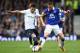 LIVERPOOL, ENGLAND - MAY 03: Sergio Aguero of Manchester City competes with James McCarthy of Everton during the Barclays Premier League match between Everton and Manchester City at Goodison Park on May 3, 2014 in Liverpool, England. (Photo by Laurence