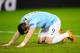 MANCHESTER, ENGLAND - FEBRUARY 18: Alvaro Negredo of Manchester City looks dejected during the UEFA Champions League Round of 16 first leg match between Manchester City and Barcelona at the Etihad Stadium on February 18, 2014 in Manchester, England. (Ph