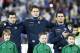INNSBRUCK, AUSTRIA - MARCH 05: The Bosnia and Hercegovina Team line-up before the international friendly match between Bosnia and Herzegovina and Egypt at the Tivoli stadium on March 5, 2014 in Innsbruck, Austria. (Photo by Simon Hausberger/Getty Images