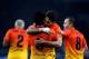 PARIS, FRANCE - APRIL 02: Xavi (#6) of Barcelona celebrates scoring a penalty for his teams second goal with Jordi Alba during the UEFA Champions League Quarter Final match between Paris Saint-Germain and Barcelona FCB at Parc des Princes on April 2, 201