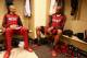 INDIANAPOLIS, IN - MAY 18: Shane Battier #31 and Ray Allen #34 of the Miami Heat gets ready before Game One of the Eastern Conference Finals against the Indiana Pacers on May 18, 2014 at Bankers Life Fieldhouse in Indianapolis, IN. NOTE TO USER: User ex