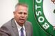 PORTLAND, ME - JUNE 21: Danny Ainge, Celtics President of Basketball Operations, speaks at a press conference in Portland, Maine on June 21, 2012 announcing that the Celtics and Red Claws have entered into a single affiliation partnership beginning with