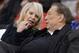 Feb 13, 2013; Los Angeles, CA, USA; Los Angeles Clippers owner Donald Sterling and wife Rochelle Sterling (Shelly Sterling) react during the game against the Houston Rockets at the Staples Center. Mandatory Credit: Kirby Lee-USA TODAY Sports