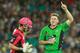 SYDNEY, AUSTRALIA - DECEMBER 29: James Faulkner of the Stars celebrates the wicket of Stephen O'Keefe of the Sixers during the Big Bash League match between the Sydney Sixers and the Melbourne Stars at the SCG on December 29, 2013 in Sydney, Australia.