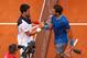 ROME, ITALY - MAY 18: Rafael Nadal of Spain congratulates Novak Djokovic of Serbia after winning in the final during day eight of the Internazionali BNL d'Italia tennis 2014 on May 18, 2014 in Rome, Italy. (Photo by Julian Finney/Getty Images)