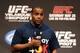May 24, 2013; Las Vegas, NV, USA; Daniel Cormier answers questions before the UFC 160 weigh-ins at the MGM Grand Garden Arena. Mandatory Credit: Bruce Fedyck-USA TODAY Sports
