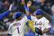 Granderson and Young celebrating a win