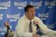 SAN ANTONIO, TX - MAY 14: Terry Stotts Head Coach of the Portland Trail Blazers speaks at the press conference after a game against the San Antonio Spurs in Game Five of the Western Conference Semifinals between the San Antonio Spurs and the Portland Trai