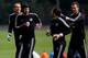 COBHAM, ENGLAND - APRIL 29: Petr Cech of Chelsea participates in a training session at Chelsea Training Ground on April 29, 2014 in Cobham, England. (Photo by Clive Rose/Getty Images)