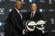 Jun 13, 2013; Brooklyn, NY, USA; Brooklyn Nets general manager Billy King (left) poses for photos with new head coach Jason Kidd during a press conference at Barclays Center. Mandatory Credit: Brad Penner-USA TODAY Sports