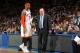 NEW YORK, NY - APRIL 12: Head coach Tom Thibodeau of the Chicago Bulls talks to Carmelo Anthony #7 of the New York Knicks during a game on April 12, 2011 at Madison Square Garden in New York City. NOTE TO USER: User expressly acknowledges and agrees th