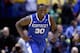 ST LOUIS, MO - MARCH 23: Julius Randle #30 of the Kentucky Wildcats celebrates after defeating the Wichita State Shockers 78 to 76 during the third round of the 2014 NCAA Men's Basketball Tournament at Scottrade Center on March 23, 2014 in St Louis, Miss