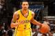 MIAMI, FL - May 24: George Hill #3 of the Indiana Pacers handles the ball against the Miami Heat in Game Three of the Eastern Conference Finals during the 2014 NBA playoffs at the American Airlines Arena in Miami, Florida on May 24, 2014. NOTE TO USER: Us