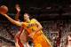 MIAMI, FL - May 24: Luis Scola #4 of the Indiana Pacers takes a shot against the Miami Heat in Game Three of the Eastern Conference Finals during the 2014 NBA playoffs at the American Airlines Arena in Miami, Florida on May 24, 2014. NOTE TO USER: User ex