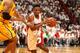 MIAMI, FL - May 24: Norris Cole #30 of the Miami Heat handles the ball against the Indiana Pacers in Game Three of the Eastern Conference Finals during the 2014 NBA playoffs at the American Airlines Arena in Miami, Florida on May 24, 2014. NOTE TO USER: U