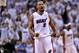 May 24, 2014; Miami, FL, USA; Miami Heat forward Rashard Lewis (9) reacts against the Indiana Pacers in game three of the Eastern Conference Finals of the 2014 NBA Playoffs at American Airlines Arena. Mandatory Credit: Steve Mitchell-USA TODAY Sports
