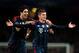 LONDON, ENGLAND - FEBRUARY 19: Toni Kroos of Bayern Muenchen celebrates scoring the opening goal with Javi Martinez of Bayern Muenchen during the UEFA Champions League Round of 16 first leg match between Arsenal and FC Bayern Muenchen at Emirates Stadium