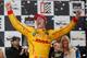 BIRMINGHAM, AL - APRIL 27: Ryan Hunter-Reay drives the #28 Andretti Autosport Dallara Honda celebrates winning the Honda Indy Car Grand Prix of Alabama at Barber Motorsports Park on April 27, 2014 in Birmingham, Alabama. (Photo by Nick Laham/Getty Image