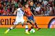 GENEVA, SWITZERLAND - SEPTEMBER 10: Arturo Vidal of Chile and Jesus Navas of Spain compete for the ball during the Spain v Chile international friendly at Stade de Geneve on September 10, 2013 in Geneva, Switzerland. (Photo by Harold Cunningham/Getty Im