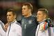 DUBLIN, IRELAND - OCTOBER 12: Miroslav Klose, Manuel Neuer and Bastian Schweinsteiger of Germany line up priorto the FIFA 2014 World Cup Qualifier Group C match between Republic of Ireland and Germany at the Aviva Stadium on October 12, 2012 in Dublin, I