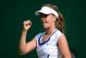 LONDON, ENGLAND - JUNE 29: Barbora Zahlavova Strycova of Czech Republic celebrates a point during the Ladies' Doubles between Alize Cornet of France and Pauline Parmentier of France and Julia Goerges of Germany and Barbora Zahlavova Strycova of Czech Rep