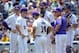 Jun 18, 2013; Omaha, NE, USA; LSU Tigers head coach Paul Mainieri makes a pitching change during their College World Series game against the North Carolina Tar Heels at TD Ameritrade Park. Mandatory Credit: Dave Weaver-USA Today Sports