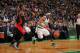 BOSTON, MA - MARCH 26: Rajon Rondo #9 of the Boston Celtics drives against the Toronto Raptors on March 26, 2014 at the TD Garden in Boston, Massachusetts. NOTE TO USER: User expressly acknowledges and agrees that, by downloading and or using this photog