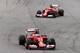 MONTMELO, SPAIN - MAY 11: Fernando Alonso of Spain and Ferrari leads Kimi Raikkonen of Finland and Ferrari during the Spanish Formula One Grand Prix at Circuit de Catalunya on May 11, 2014 in Montmelo, Spain. (Photo by Clive Mason/Getty Images)
