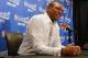 LOS ANGELES, CA - MAY 15: Doc Rivers of the Los Angeles Clippers talks to the media after Game Six of the Western Conference Semifinals against the Oklahoma City Thunder during the 2014 NBA Playoffs at Staples Center on May 15, 2014 in Los Angeles, Calif