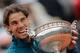 Rafael Nadal celebrates winning his eighth French Open title.
