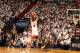 MIAMI, FL - May 26: Rashard Lewis #9 of the Miami Heat shoots against the Indiana Pacers in Game Four of the Eastern Conference Finals during the 2014 NBA Playoffs at the American Airlines Arena in Miami, Florida on May 26, 2014. NOTE TO USER: User expres