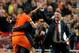 AMSTERDAM, NETHERLANDS - OCTOBER 11: Robin van Persie of Holland celebrates with Patrick Kluivert and manager Luis van Gaal after scoring their fourth goal during the FIFA 2014 World Cup Qualifing match between Holland and Hungary at Amsterdam Arena on O