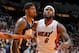 MIAMI, FL - MAY 26: Paul George #24 of the Indiana Pacers battles for position against LeBron James #6 of the Miami Heat in Game Four of the Eastern Conference Semifinals during the 2014 NBA Playoffs on May 26, 2014 at American Airlines Arena in Miami, Fl