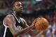 TORONTO, ON - MAY 4: Andray Blatche #0 of the Brooklyn Nets gets set to take a free throw against the Toronto Raptors in Game Seven of the NBA Eastern Conference Quarterfinals at the Air Canada Centre on May 4, 2014 in Toronto, Ontario, Canada. The Nets