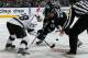 SAN JOSE, CA - APRIL 26: Joe Thornton #19 of the San Jose Sharks takes a face-off against Jarret Stoll #28 of the Los Angeles Kings in Game Five of the First Round of the 2014 Stanley Cup Playoffs at SAP Center on April 26, 2014 in San Jose, California. (