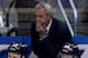 LOS ANGELES, CA - MAY 26: Head coach Darryl Sutter of the Los Angeles Kings looks on in the first period while taking on the Chicago Blackhawks in Game Four of the Western Conference Final during the 2014 Stanley Cup Playoffs at Staples Center on May 26,