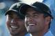 DUBLIN, OH - OCTOBER 01: Jason Day (L) and Adam Scott of Australia and the International Team pose during a photocall on the practice ground prior to the start of The Presidents Cup at Muirfield Village Golf Course on October 1, 2013 in Dublin, Ohio. (